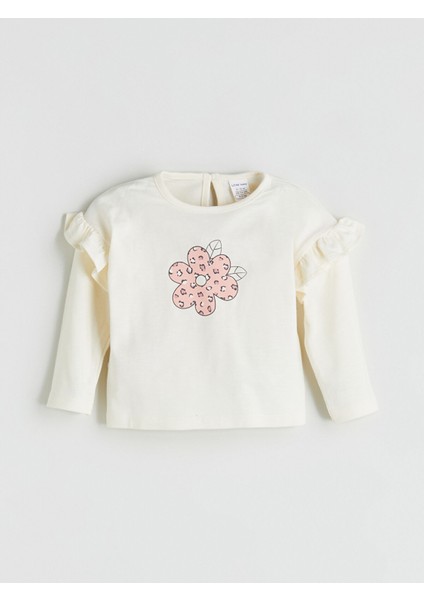 Yeni Sezon Bisiklet Yaka Çiçek Desenli Kız Bebek Bluz ve Tayt 2'li Takım fiyatları