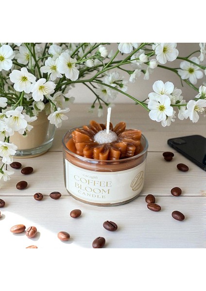 Coffee Bloom ( Kahve Çiçeği) Kokulu Mum – Kahve Aromalı El Yapımı Mum 1 Adet