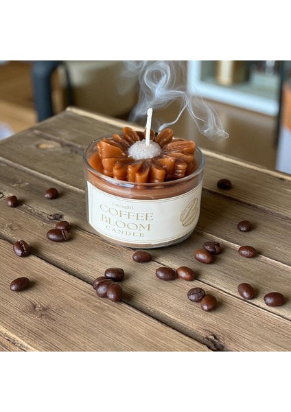 Coffee Bloom ( Kahve Çiçeği) Kokulu Mum – Kahve Aromalı El Yapımı Mum 1 Adet