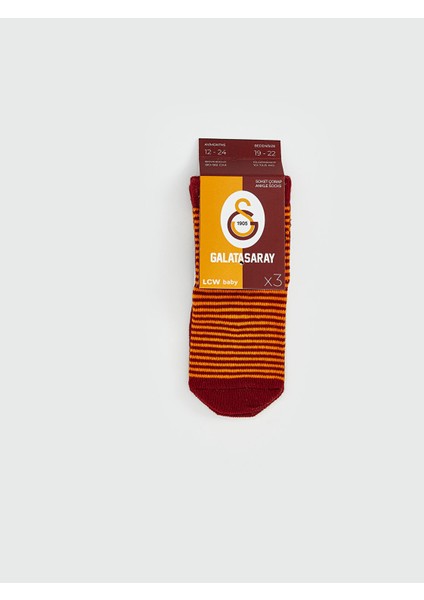 Yeni Sezon Galatasaray Baskılı Erkek Çocuk Soket Çorap 3'lü modelleri