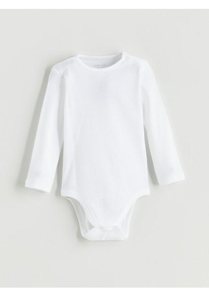 Yeni Sezon Bisiklet Yaka Basic Kız Bebek Çıtçıtlı Bodysuit 2'li indirimleri