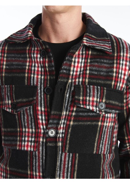 Yeni Sezon Regular Fit Uzun Kollu Ekose Erkek Gömlek Ceket modelleri