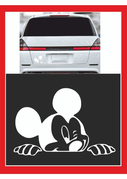 Mikimause Göz Kırpan - Oto Sticker 15*10CM - Araba Sticker - Oto Sticker
