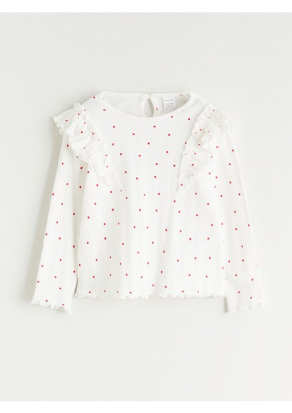 Yeni Sezon Bisiklet Yaka Fırfır Detaylı Kız Bebek Tişört ve Tayt fiyatları