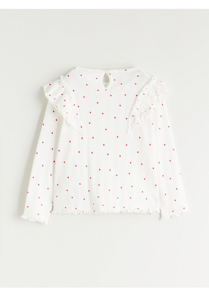 Yeni Sezon Bisiklet Yaka Fırfır Detaylı Kız Bebek Tişört ve Tayt fırsatları