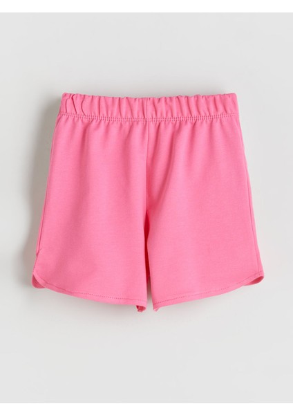 Yeni Sezon Beli Lastikli Kız Bebek Şort