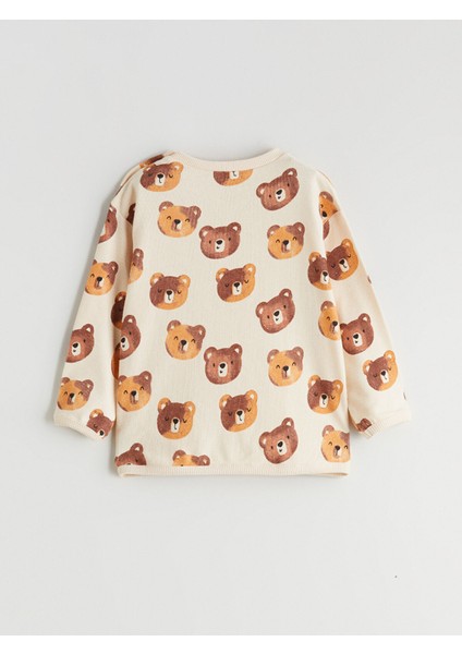 Yeni Sezon Ayıcık Baskılı Erkek Bebek Sweatshirt ve Eşofman Altı indirimleri