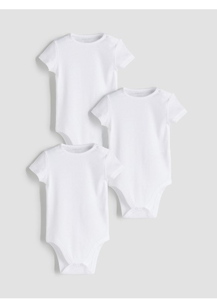 Yeni Sezon Basic Kız Bebek Çıtçıtlı Body 3'lü