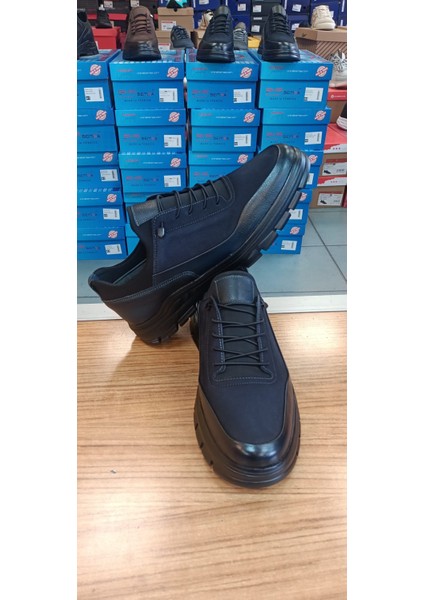 Erkek B505K Deri Kauçuk Kaydırmaz Tabanlı Sonbahar Kış Ilkbahar Siyah Outdoor Ayakkabı indirimleri