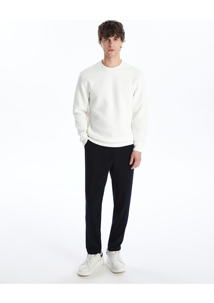 Yeni Sezon Bisiklet Yaka Uzun Kollu Erkek Dokulu Sweatshirt modelleri