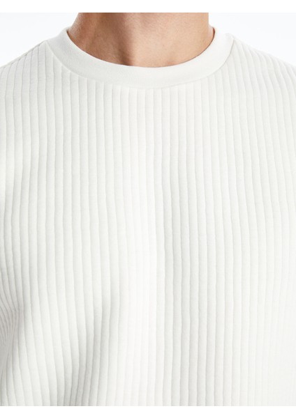 Yeni Sezon Bisiklet Yaka Uzun Kollu Erkek Dokulu Sweatshirt fırsatları