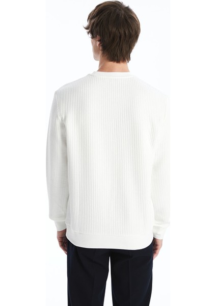Yeni Sezon Bisiklet Yaka Uzun Kollu Erkek Dokulu Sweatshirt indirimleri