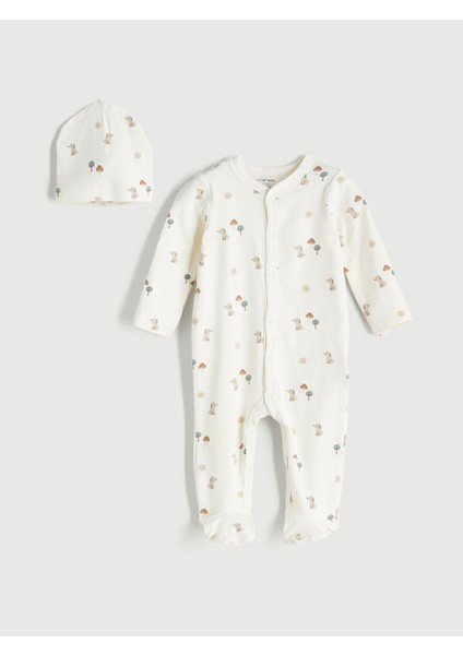 Yeni Sezon V Yaka Baskılı Erkek Bebek Hastane Çıkış Seti