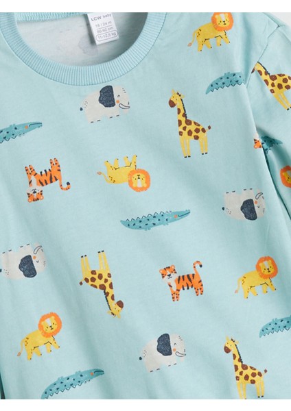 Yeni Sezon Bisiklet Yaka Erkek Bebek Sweatshirt ve Eşofman Alt 2'li modelleri