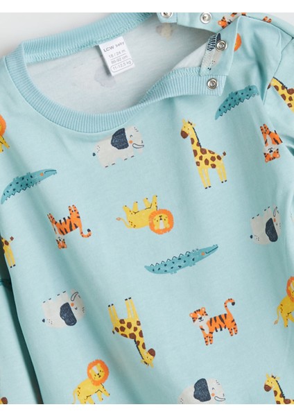 Yeni Sezon Bisiklet Yaka Erkek Bebek Sweatshirt ve Eşofman Alt 2'li fırsatları