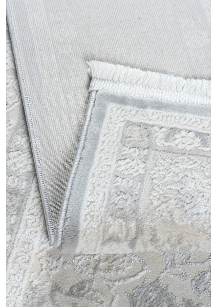 6 Metre 4 Metre Yumuşak Dokulu Saçaklı Tozumaz Tüylenmez Klasik Salon Oturma Odası Halısı 7135 Gri modelleri