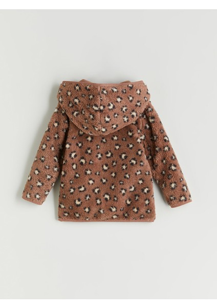 Yeni Sezon Leopar Desenli Kız Bebek Hırka ve Pantolon 2'li modelleri