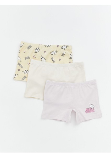 Yeni Sezon Beli Lastikli Kız Çocuk Boxer 3'lü