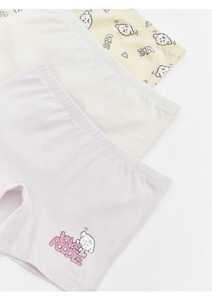 Yeni Sezon Beli Lastikli Kız Çocuk Boxer 3'lü modelleri