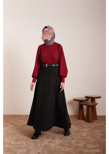 Kloş Kaşe Etek - Siyah fiyatları