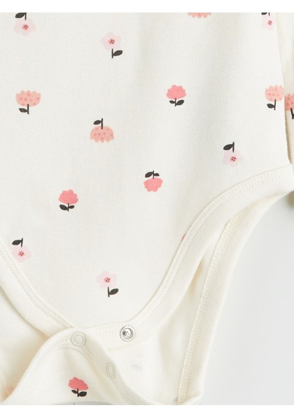 Yeni Sezon Baskılı Kız Uzun Kollu Bebek Çıtçıtlı Body 2'li indirimleri