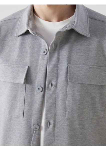 Yeni Sezon Regular Fit Uzun Kollu Erkek Gömlek Ceket modelleri