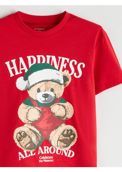 Yeni Sezon Bisiklet Yaka Ayı Teddy Baskılı Erkek Çocuk Tişört modelleri