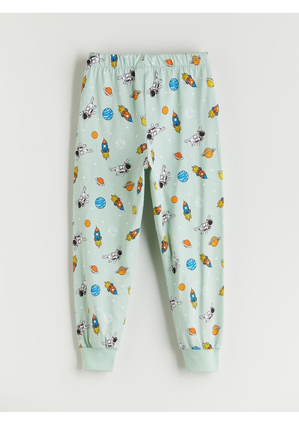 Yeni Sezon Beli Lastikli Baskılı Erkek Çocuk Pijama Alt modelleri