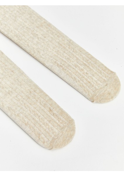 Yeni Sezon Kendinden Desenli Kız Bebek Külotlu Çorap 2'li modelleri