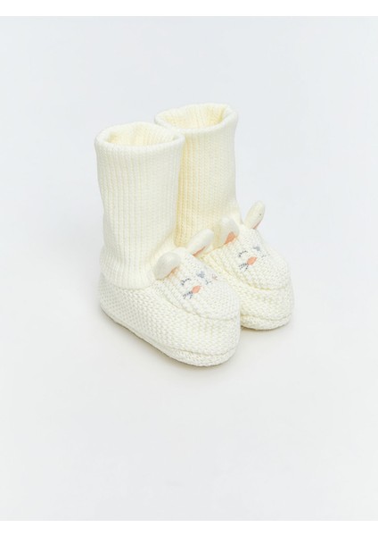 Yeni Sezon Tavşan Figürlü Kız Bebek Çoraplı Ev Ayakkabısı