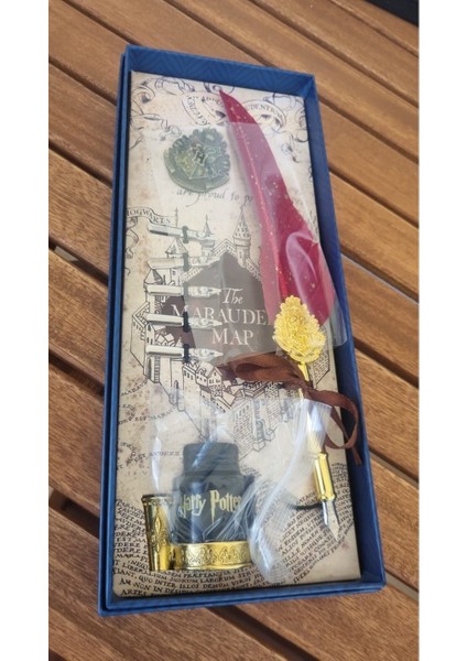 Harry Potter Baskılı Özel Tasarım Divit Hokka Seti Masaüstü Tüylü Divit Kalem Mürekkep Hediyelik Set fiyatları