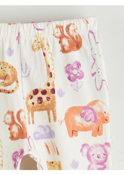 Yeni Sezon Beli Lastikli Baskılı Kız Bebek Pijama Alt fiyatları