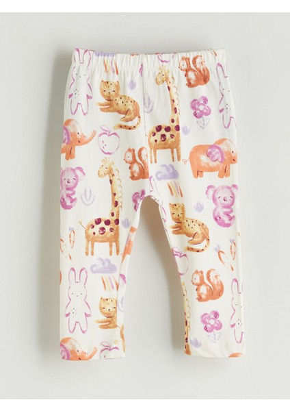 Yeni Sezon Beli Lastikli Baskılı Kız Bebek Pijama Alt modelleri