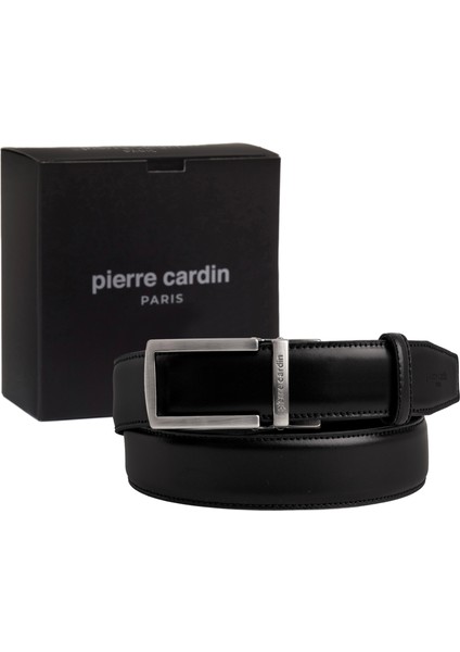 Siyah Deri Otomatik Tokalı Erkek Kemeri (En 3,5 Cm) PCOTM01S6T