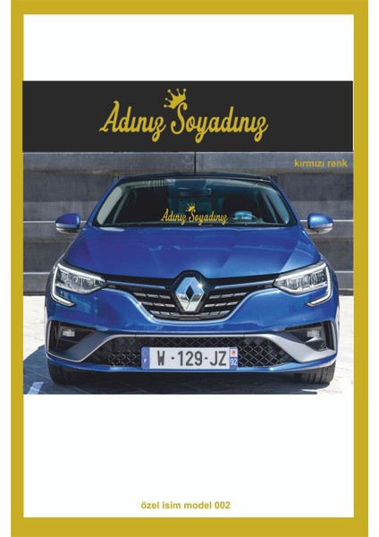 Isme Özel Yeni Trend 002 Ön Cam Yazısı - Oto Sticker - Karavan Sticker -