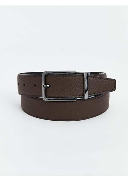 Yeni Sezon Çift Yönlü Deri Görünümlü Erkek Kemer