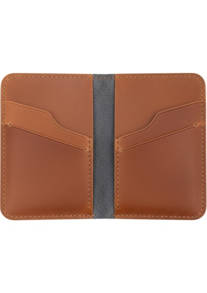 Gerçek Deri Cüzdan Kartlık El Yapımı Hakiki Premium Deri Italyan Dikiş 6 Kart Bölmeli Kompakt Cüzdan Hediyeli