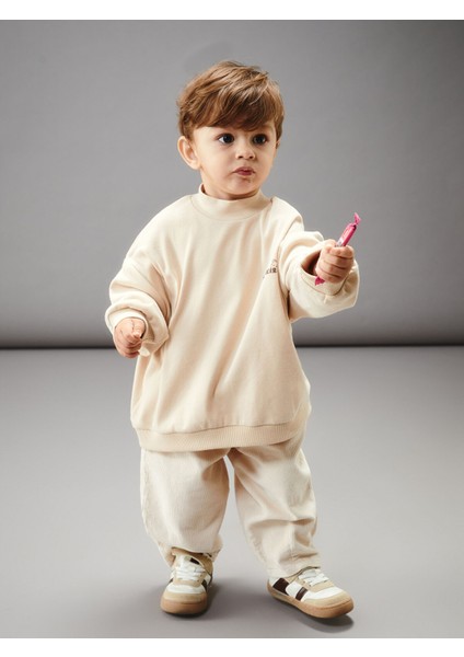 Yeni Sezon Dik Yaka Erkek Bebek Sweatshirt ve Pantolon fiyatları