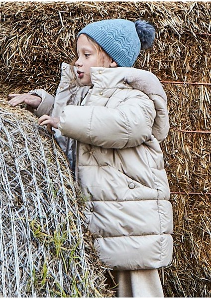 Kız Çocuk Astarlı Uzun Mont 4447 4/10 Yaş fırsatları