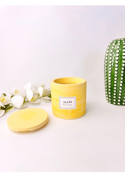 Amber Kokuklu Mum, Dekoratif Bardak Mum, Tek Fitilli Bardak Formda