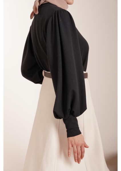 Kloş Kaşe Etek - Ekru