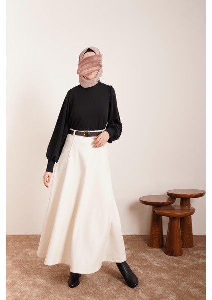 Kloş Kaşe Etek - Ekru fiyatları