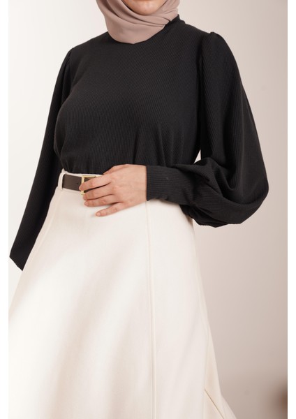 Kloş Kaşe Etek - Ekru indirimleri