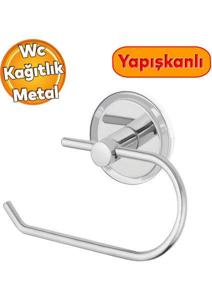 Metal Tuvalet Kağıtlık Yapışkanlı Açık Aparat Wc Kağıt Standı Bez Havluluk Paslanmaz Sağlam Krom modelleri