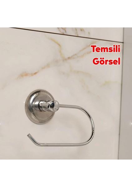 Metal Tuvalet Kağıtlık Yapışkanlı Açık Aparat Wc Kağıt Standı Bez Havluluk Paslanmaz Sağlam Krom fırsatları