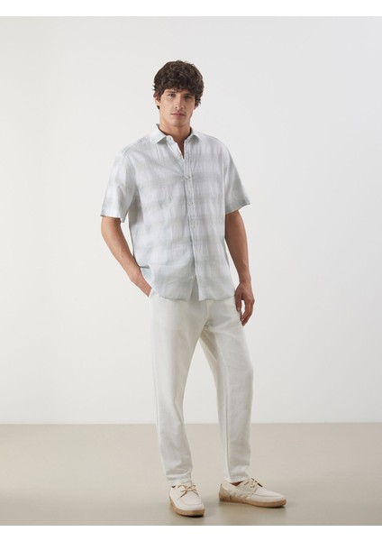 Yeni Sezon Regular Fit Kısa Kollu Ekose Poplin Erkek Gömlek fiyatları