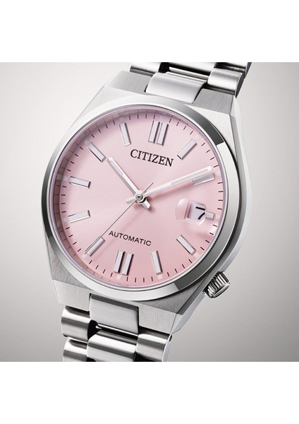 NJ0200-50Z Erkek Kol Saati | 37 mm Paslanmaz Çelik Kasa, Pembe Kadran, Otomatik Mekanizma fiyatları