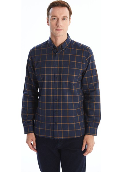 Yeni Sezon Regular Fit Uzun Kollu Ekose Erkek Gömlek