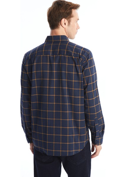 Yeni Sezon Regular Fit Uzun Kollu Ekose Erkek Gömlek fırsatları