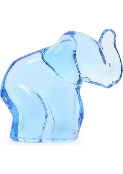 Şeffaf Fil Formlu Kristal Heykel